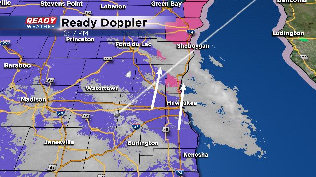 The persistent lake effect band continues to produce decent snow across Sheboygan and northern Ozaukee counties.