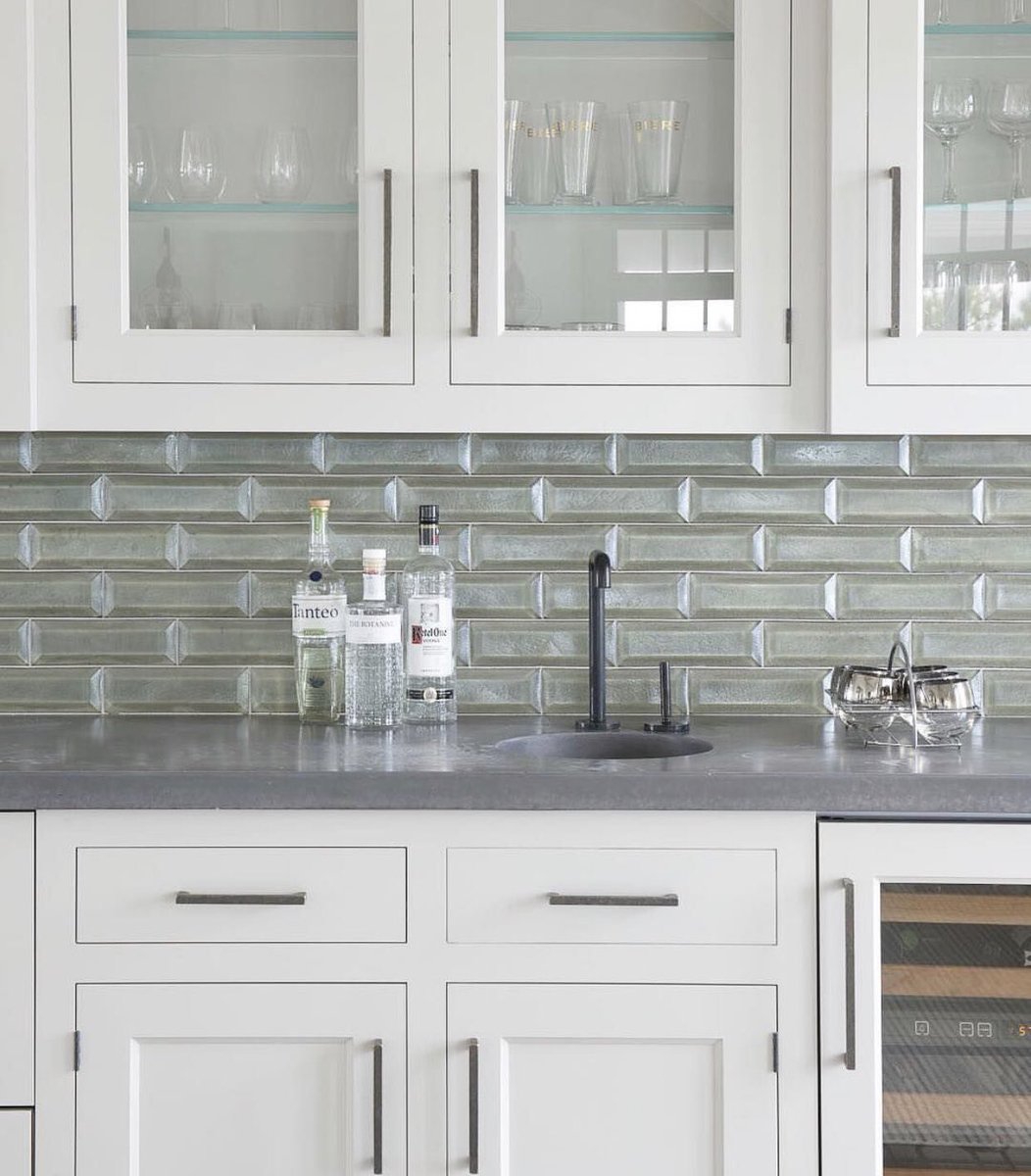 Cheers to this gorgeous bar setup featuring our One entertainment faucet in the sultry Gunmetal finish.