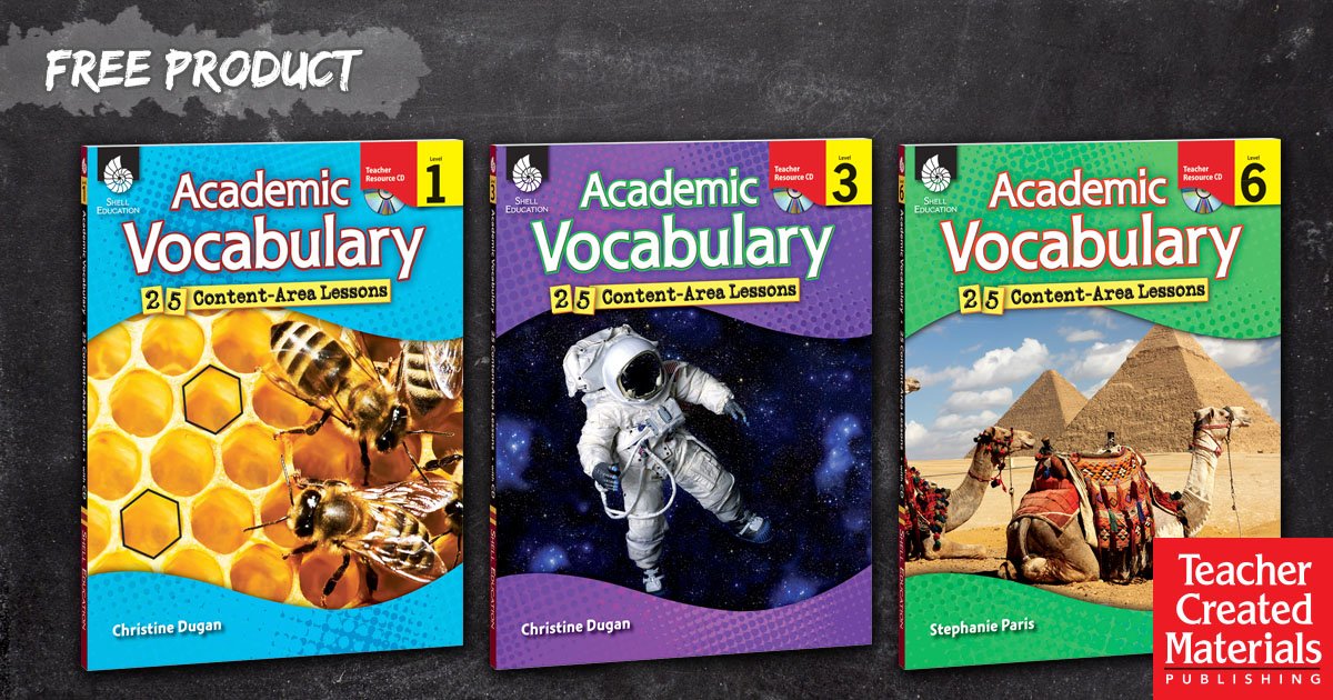 tcmpub's tweet photo. Happy Monday! Grab your FREE digital copy of Academic Vocabulary at the level of your choice: https://t.co/mri3tHfUnj
Be sure to check back every Monday during our #40WeeksofGiveaways for a new FREE download. #TCMturns40 https://t.co/k5AcgDJl29
