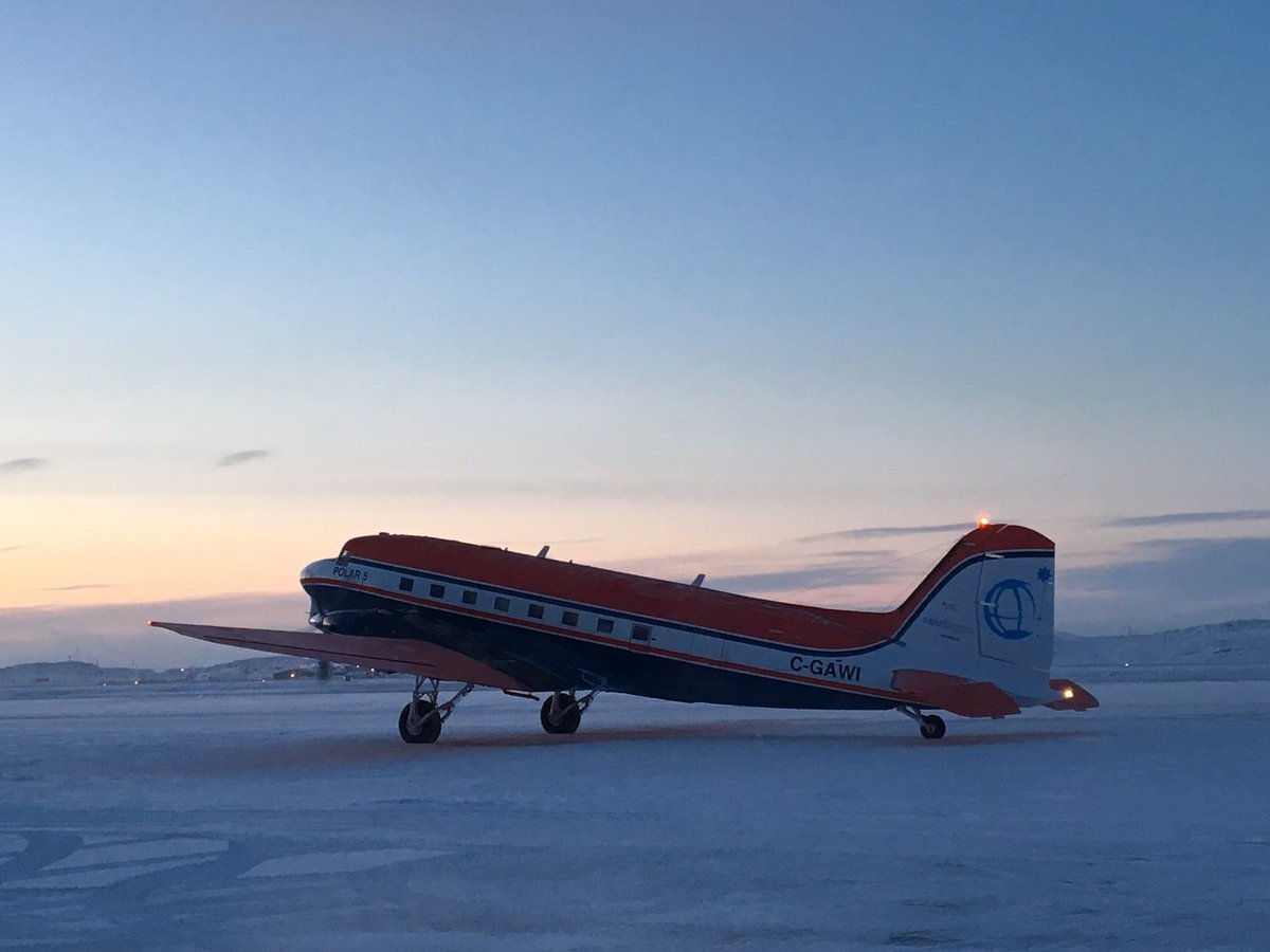 FrankReardon1's tweet photo. Spotted at #KennBorekAir hanger in #Iqaluit #Nunavut this morning a #DC3T #CGAWI on JAN.15.2018 #Polar5 #YFBSpotters #DC3 https://t.co/63ehfoX1Dq