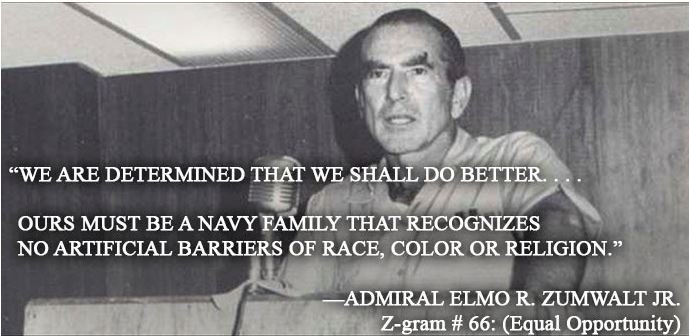 After meeting with LCDR Norman and hearing about the problems the Navy had, ADM Zumwalt wrote Zgram 66 Equal Opportunity in the Navy which attacked racism and prejudice in the Navy. Helping fulfill the dream of Dr. #MLK