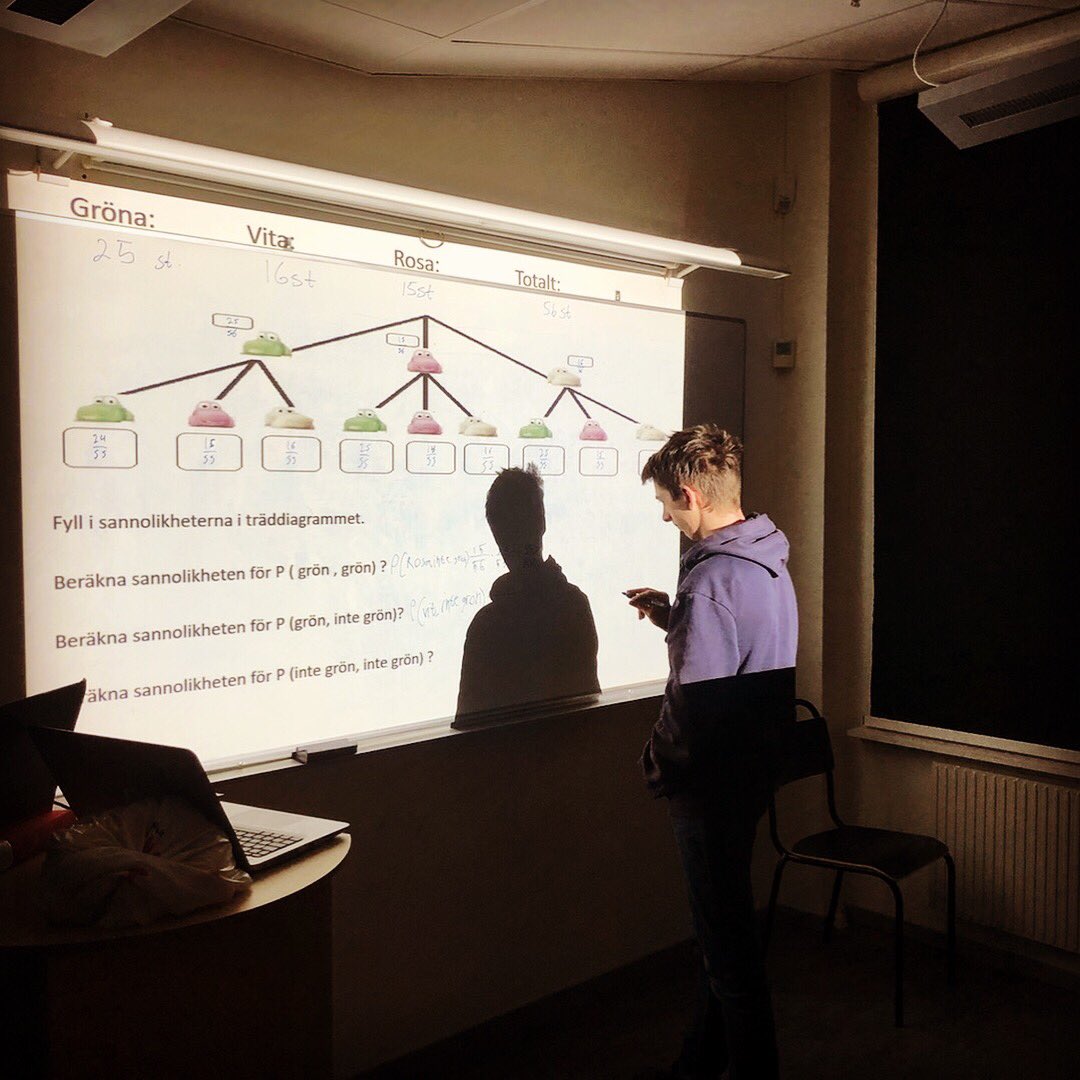 LBSThn's tweet photo. Muntligt prov i kapitlet sannolikhetslära i matematik 1c för teknikelever år 1 med tema Ahlgrens bilar. Smaskens!! https://t.co/zfcVzVQJRB
