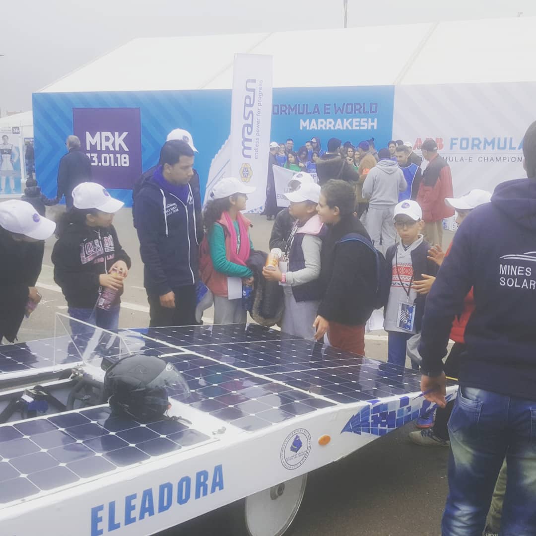 MinesSolarTeam's tweet photo. Our exposition in ABB Formula-e was quit an experience ! 
#Mines_Rabat_Solar_Team 
#MRK https://t.co/IKQMWCGTTu