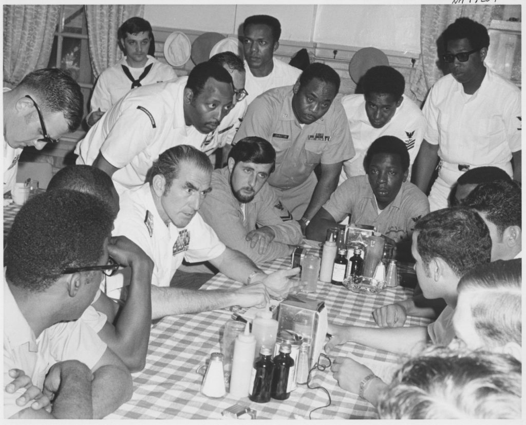 'We need to improve the lot of our minority Navymen... We SHALL do better... Ours must be a #navy family that recognizes no artificial barriers of race, color, or religion. There is no Black Navy, No White Navy - just ONE Navy - THE UNITED STATES NAVY.” -ADM Elmo Zumwalt