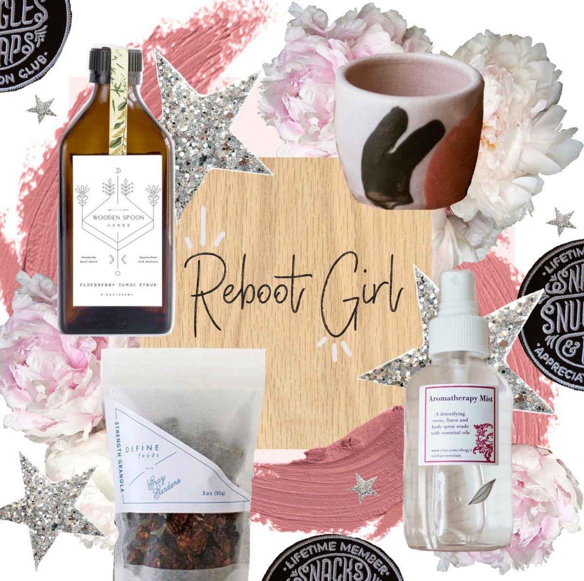 lovefromthenest's tweet photo. We are so excited to share our new box collages with you 🙌🏻 Each week we will highlight one of our Curated College Care Packages 📦 This week is the Reboot Girl Box 💕 https://t.co/fFdzjWrZC7