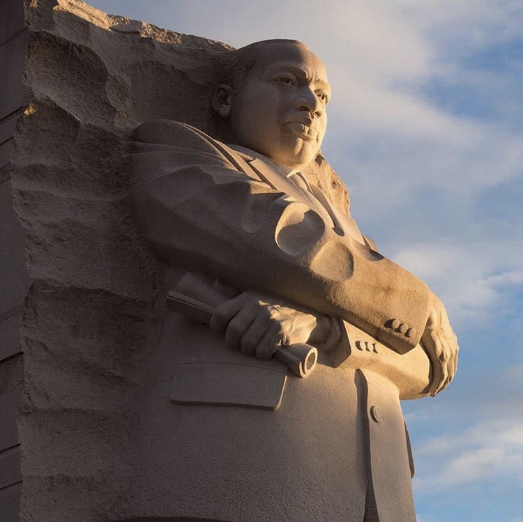 TheNationalMall's tweet photo. Today we honor Martin Luther King Jr., a fearless leader who championed the civil rights movement in a divided nation. As his presence stands tall on the #nationalmall, may his words continue to inspire and teach a hopeful nation and watchful world. #MLKDay https://t.co/OjulKAYO8R