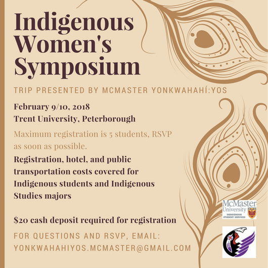 MACIndigenousSS's tweet photo. Amazing opportunity for Indigenous and Indigenous studies Mac students to attend the Indigenous Women's Symposium at Trent University! 🤩 https://t.co/IVYg44j8ox