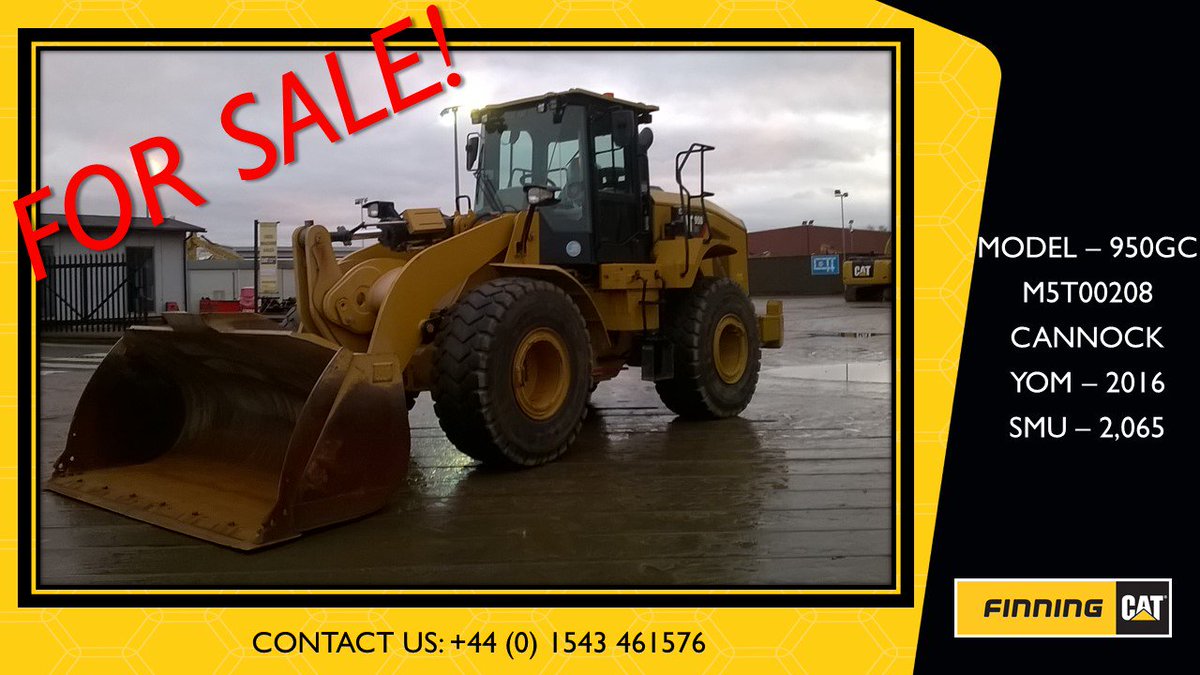 FinningCATUsed's tweet photo. !!FOR SALE!! 950GC, 2016 with 2,065 Hours!! #MachineOfTheDay #UsedCATForSale #950GC #Caterpillar https://t.co/TORSWn9kO7