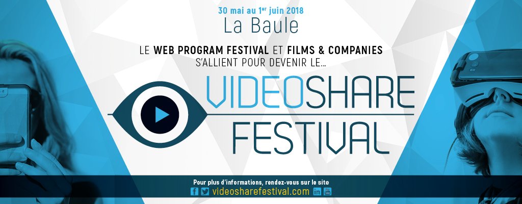 Grande nouvelle pour l’édition 2018 : le Web Program Festival fusionne avec <a href="/FilmsCompanies/">Films & Companies</a> pour devenir le Videoshare Festival. Rdv du 30 mai au 1er juin 2018 à La Baule ! Ouverture des inscriptions prochainement !