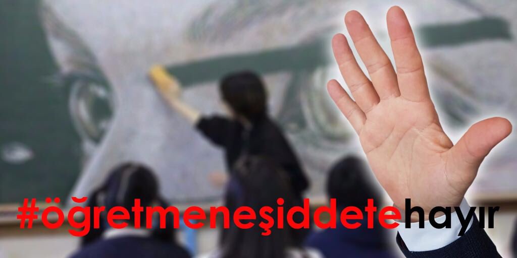 Elimizden tutarak ilk çizgiyi defterimize nakşeden #ögretmeneşiddetehayır
