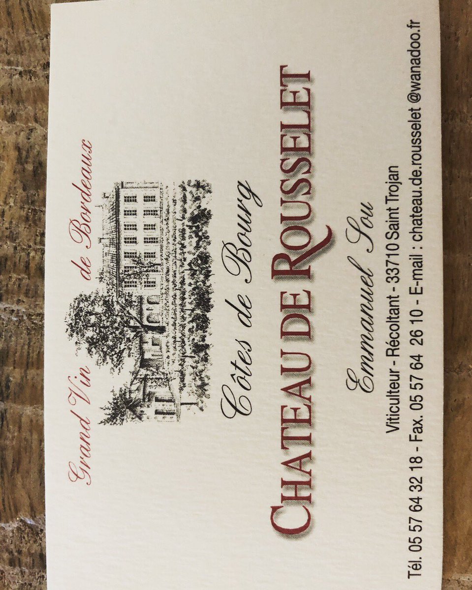 7yearsoffrench's tweet photo. Consumed this amazing red wine with friends last week. PSA: If in Bordeaux, visit the charming Emmanuel at Ch de Rousselet. Wish I had more 😕 #chateauderousselet #bordeaux #cotesdebourg #redwine #wine #winelover #frenchwine #vin https://t.co/eJRi2BdIqD