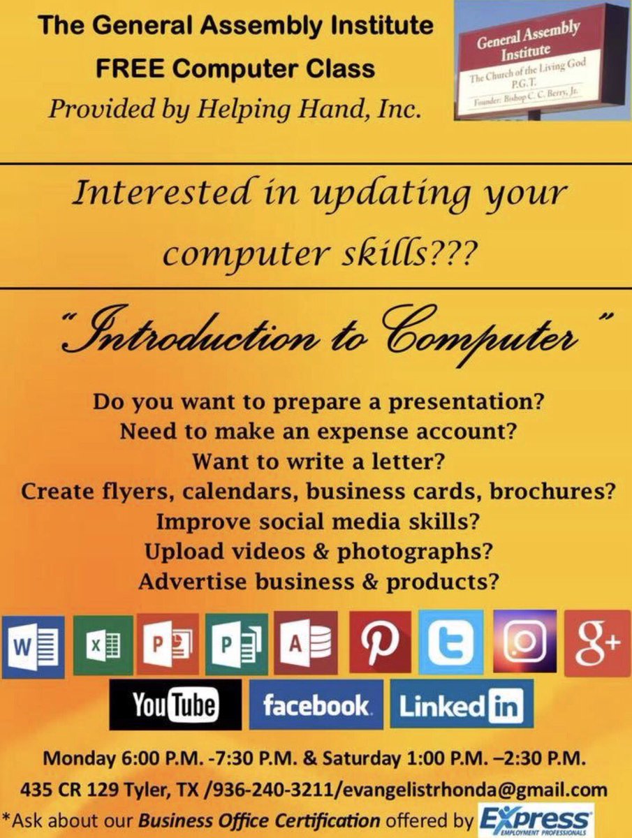rnormanjones's tweet photo. Spring Semester starts Saturday @ 1:00 PM &amp; Monday @ 6:00 PM!!! https://t.co/99U0slfsPI