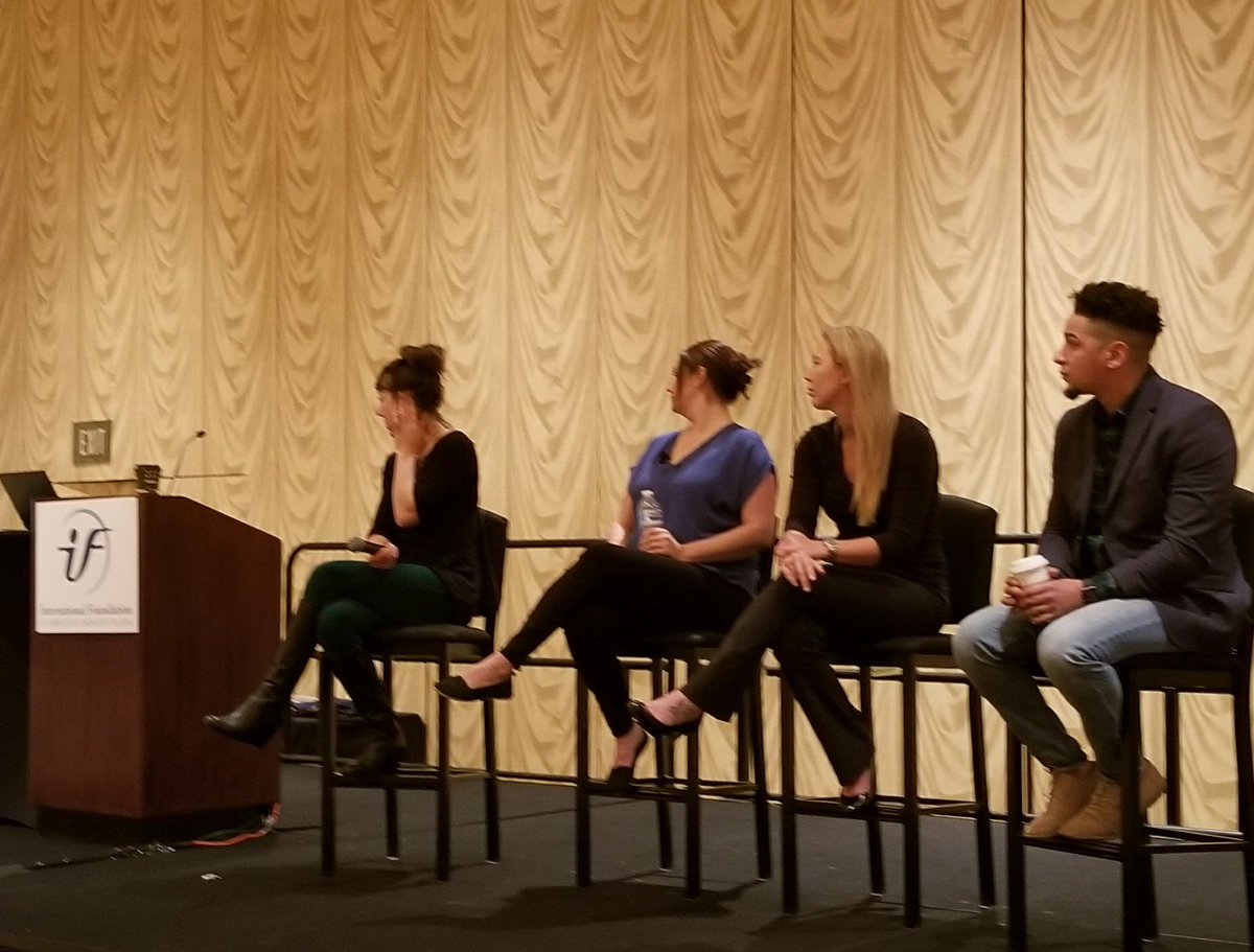 MYorke27's tweet photo. Valuable dialogue/ interaction between these apprentices/ recent grads ( Ironworker, Carpenter, Operating Engineer & Sheet Metal trades) and 350+ delegates attending #IFApprenticeship conference in @VisitHouston on issues of #mentorship #training #NextGen #skills #Collaboration https://t.co/GeopdSOBtw
