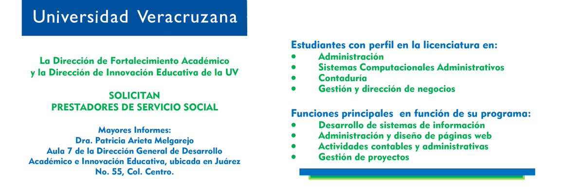 LuzioUV's tweet image. #EstudianteUV
¿En busca de realizar tu servicio social?
Estas opciones te pueden interesar: