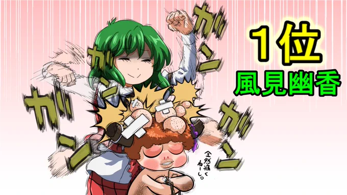 東方キャラソート( )で出た私的な1位と5位。順位差はあれどどちらも同じくらいすこ(^ω^) 