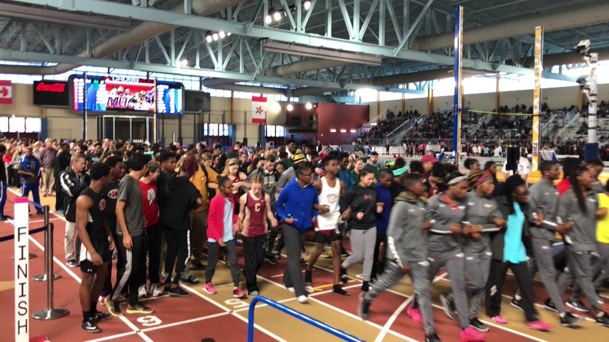 kwcourson's tweet photo. @abc3340 MLK track meet Birmingham.  Athletes/coaches  unity walk. https://t.co/5ulW4d5VZg