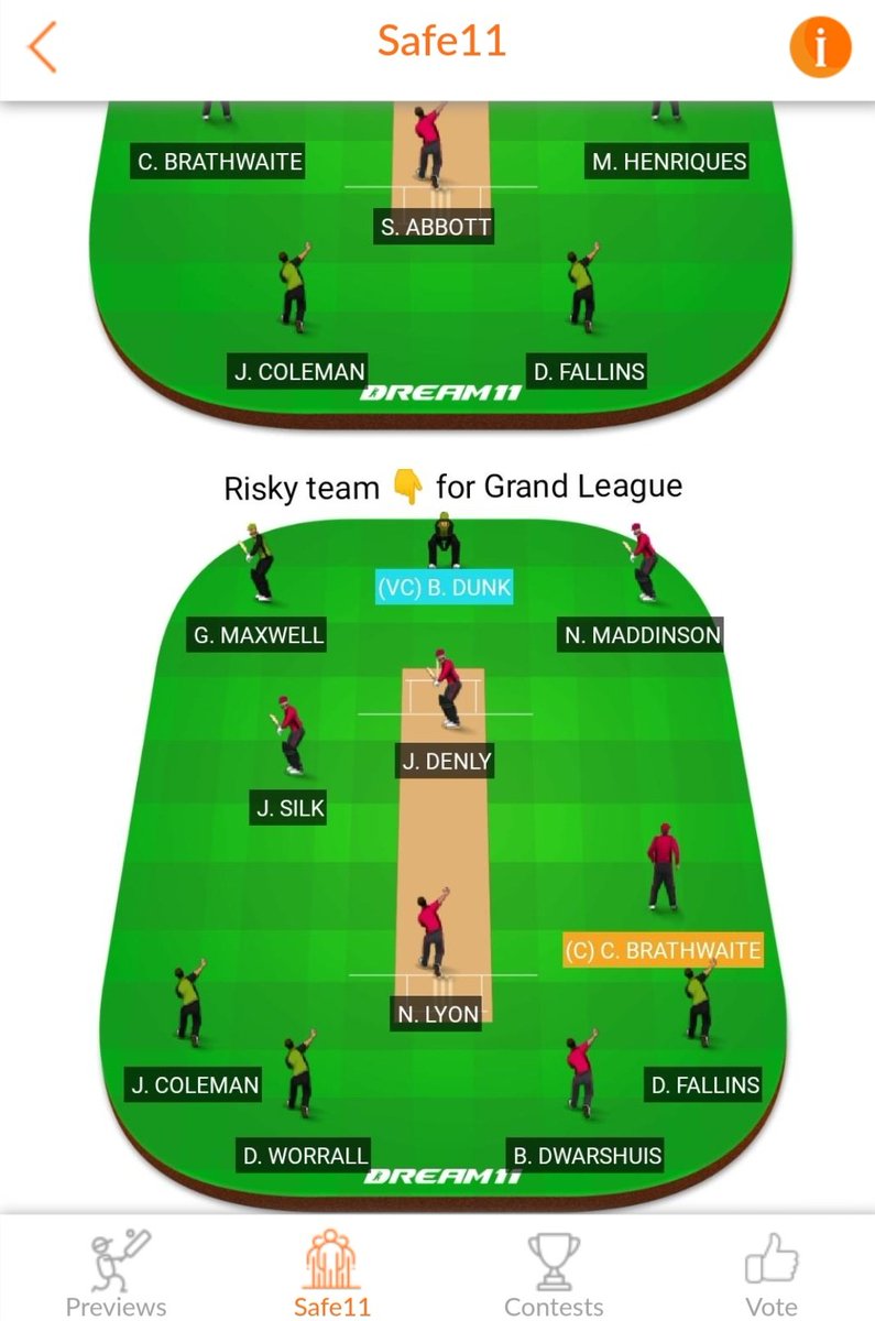Probable_11's tweet photo. #BBL07 #BBL #SSvsMS #Renegades #Stars #Pietersen #Maxwell #Braithwaite #Dream11
Sydney Sixers vs Melbourne Stars BBL match info updated on our App.
Download #probable11 App now to get updates😎
App link👇
Android:
https://t.co/iii4DwV3L0
IOS:
https://t.co/ZkQP0lkoud https://t.co/lmulFloRaB