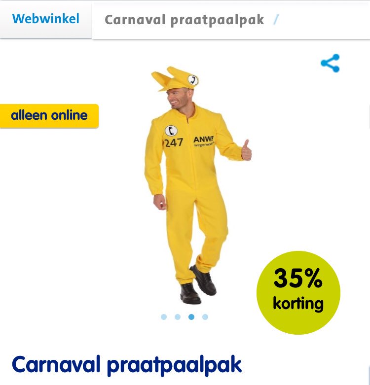 Goed bezig <a href="/ANWB/">anwb</a>! Bekt ook lekker, zo’n praatpaalpak... #carnaval