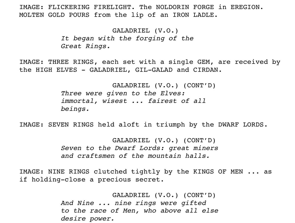 THE LORD OF THE RINGS The Fellowship of the Ring Screenplay