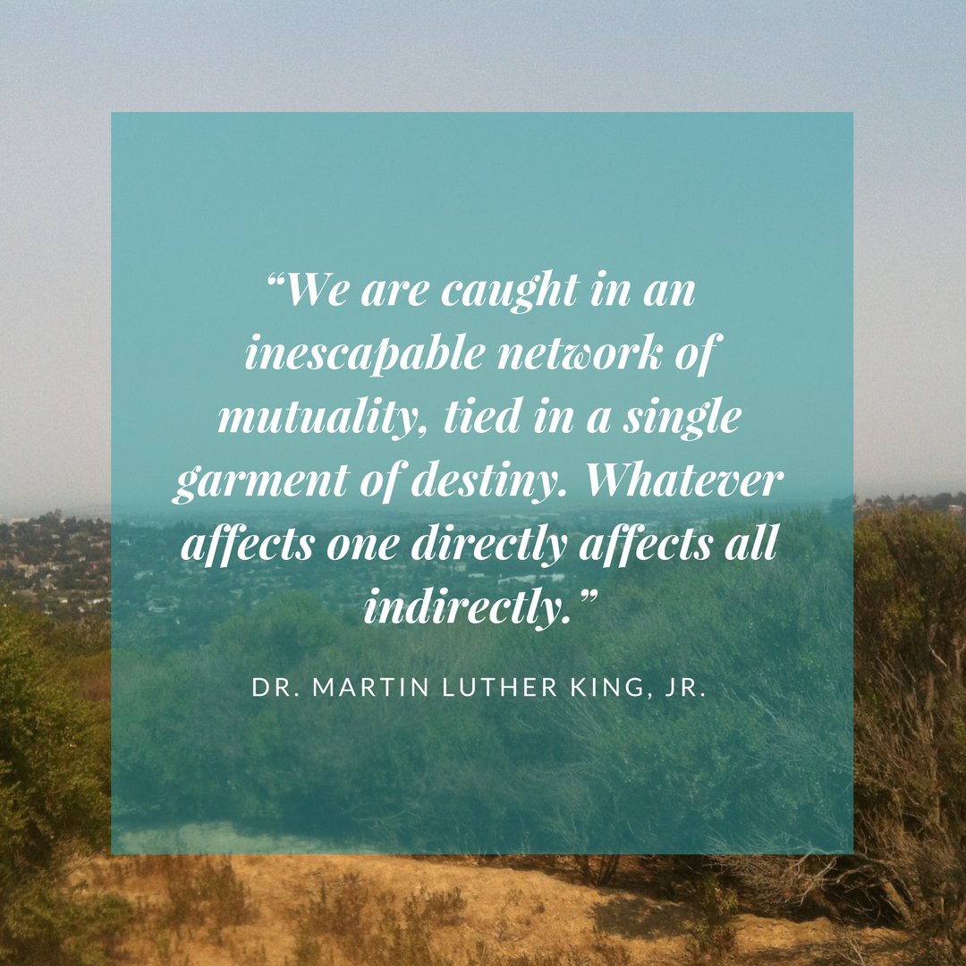 Today we honor #MartinLutherKingJr 's birthday as a day of service to our community, including the environment because we are all connected. Our actions do make a difference. #Reduce #Reuse #Recycle