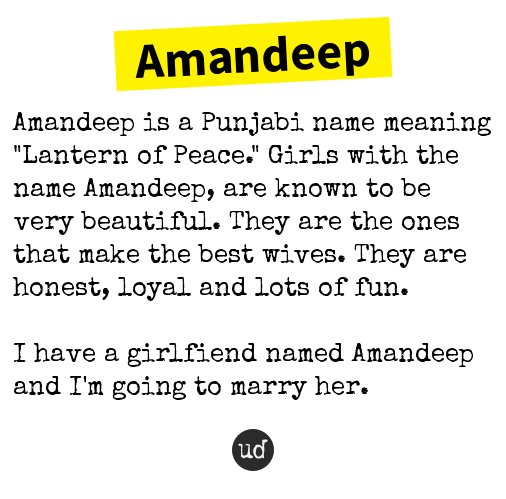 Urban Dictionary Amandeep Amandeep Is A Punjabi Name Meaning Lantern Of Peace T Co Amjnnlgana Urban Dictionary Amandeep Amandeep Is A Punjabi Name Meaning Lantern Of Peace T Co Amjnnlgana