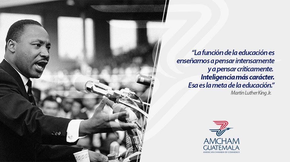 AmChamGT's tweet image. Hoy se conmemora el día de #MartinLutherKingJr  quien fue el principal portavoz estadounidense del activismo no violento de liderazgo en el movimiento de los derechos civiles de Estados Unidos, luchando por la igualdad y justicia. #NobelDeLaPaz 1964 #ThankYouMLK50 #AmChamGT