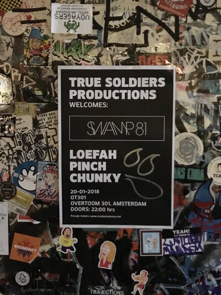 Amsterdam! 5 days and we blaze it down at @<a href="/OT301/">OT301 Amsterdam</a> <a href="/SWAMP81/">SWAMP 81</a> <a href="/loefah/">LOEFAH</a> @TectonicPinch <a href="/mcrCHUNKY/">hanc del chunkus</a> .