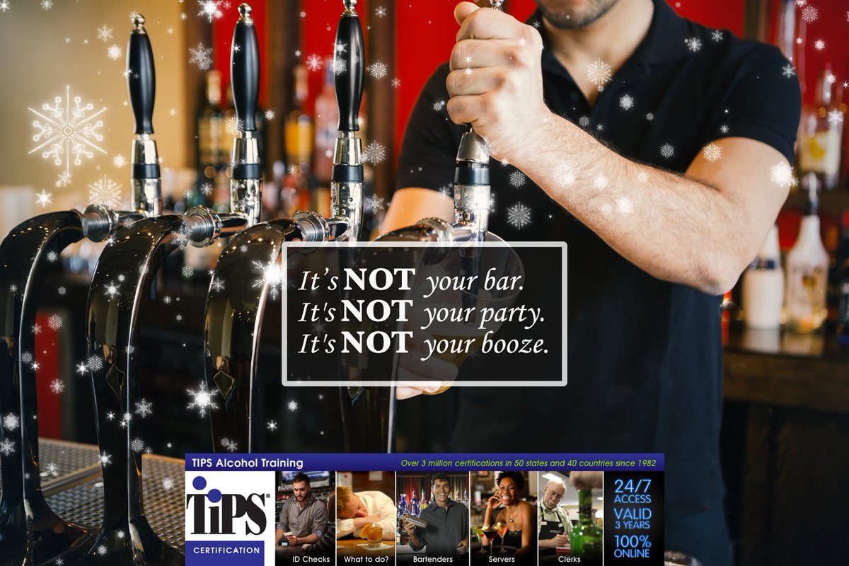 TipsAlcohol's tweet photo. Something to remember before you start your shift: It's not your party, it's not your #alcohol, and finally, it's not your bar.
Always #SERVERESPONSIBLY! #TipsAlcohol #TipsCertification #bartenders https://t.co/hlQ2tZgBH3