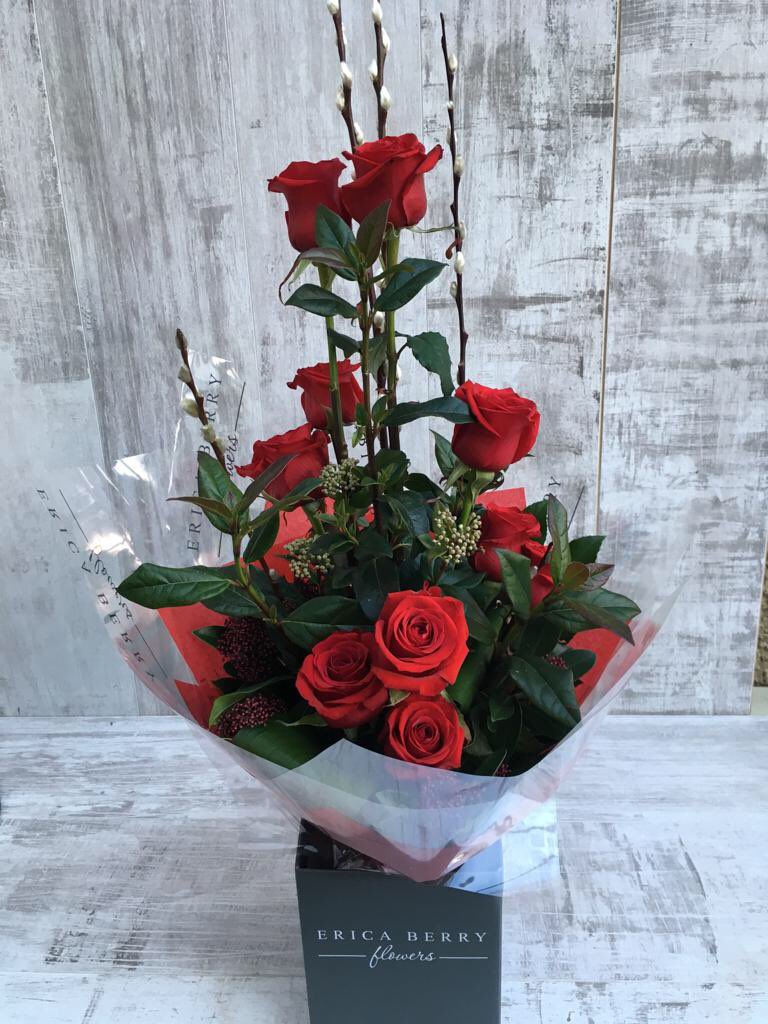 Today we were asked to create a #bouquet with the beautiful #redroses called ‘eagle sky’ from @ArendRoses. The result is rather lovely we think, especially if you’re looking for something a little different #redrosebouquet #ilkleyflorist #yorkshireflorist