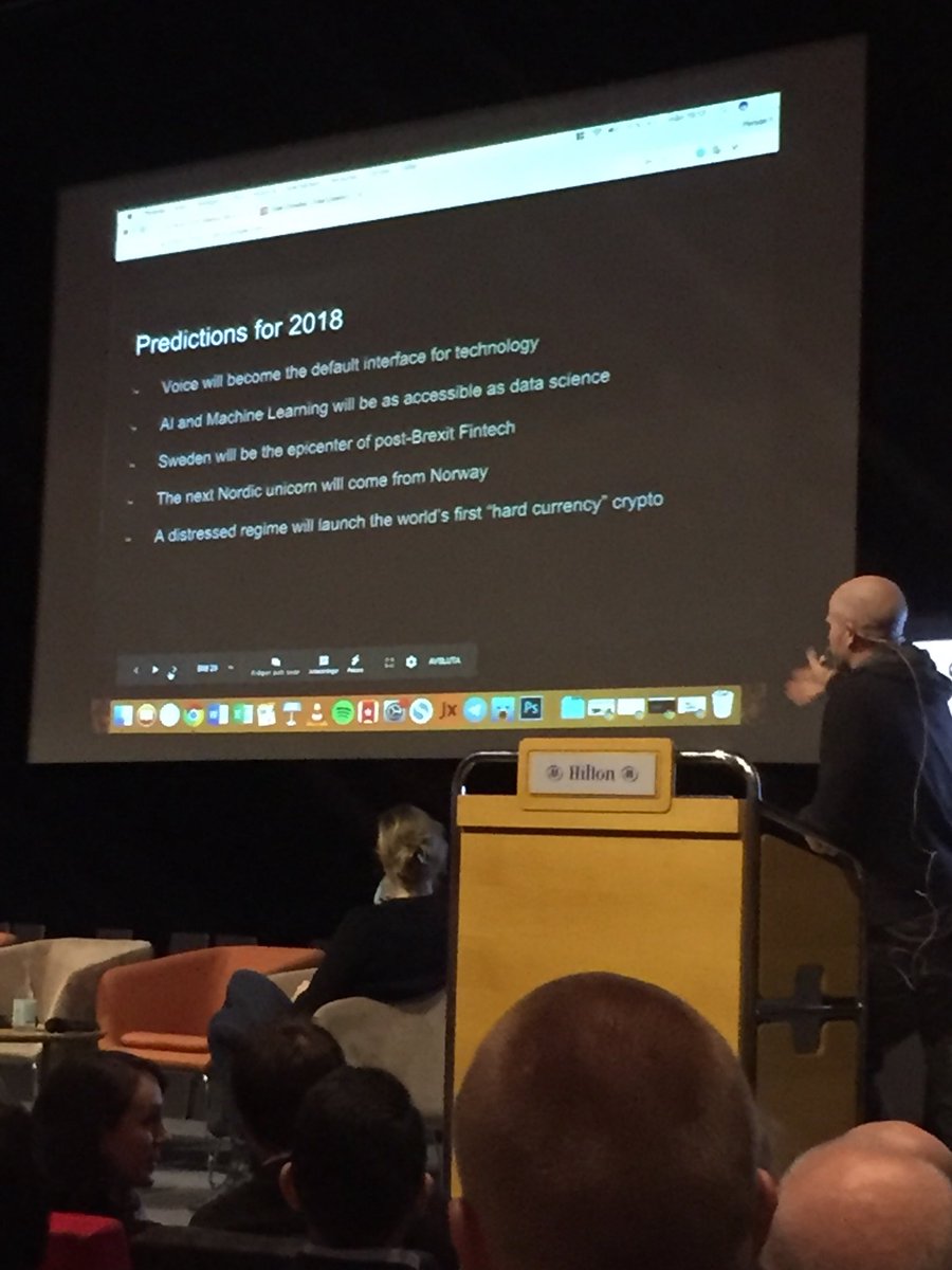 Nordvalla's tweet photo. Predictions for 2018 according to #aws is #voice #ai #MachineLearning #alexa #stagemaker #sweden #epicenter #fintech due post-brexit #crypto #nitway #unicorn #awsdatacenter in Sweden https://t.co/TDy2xAa5IM