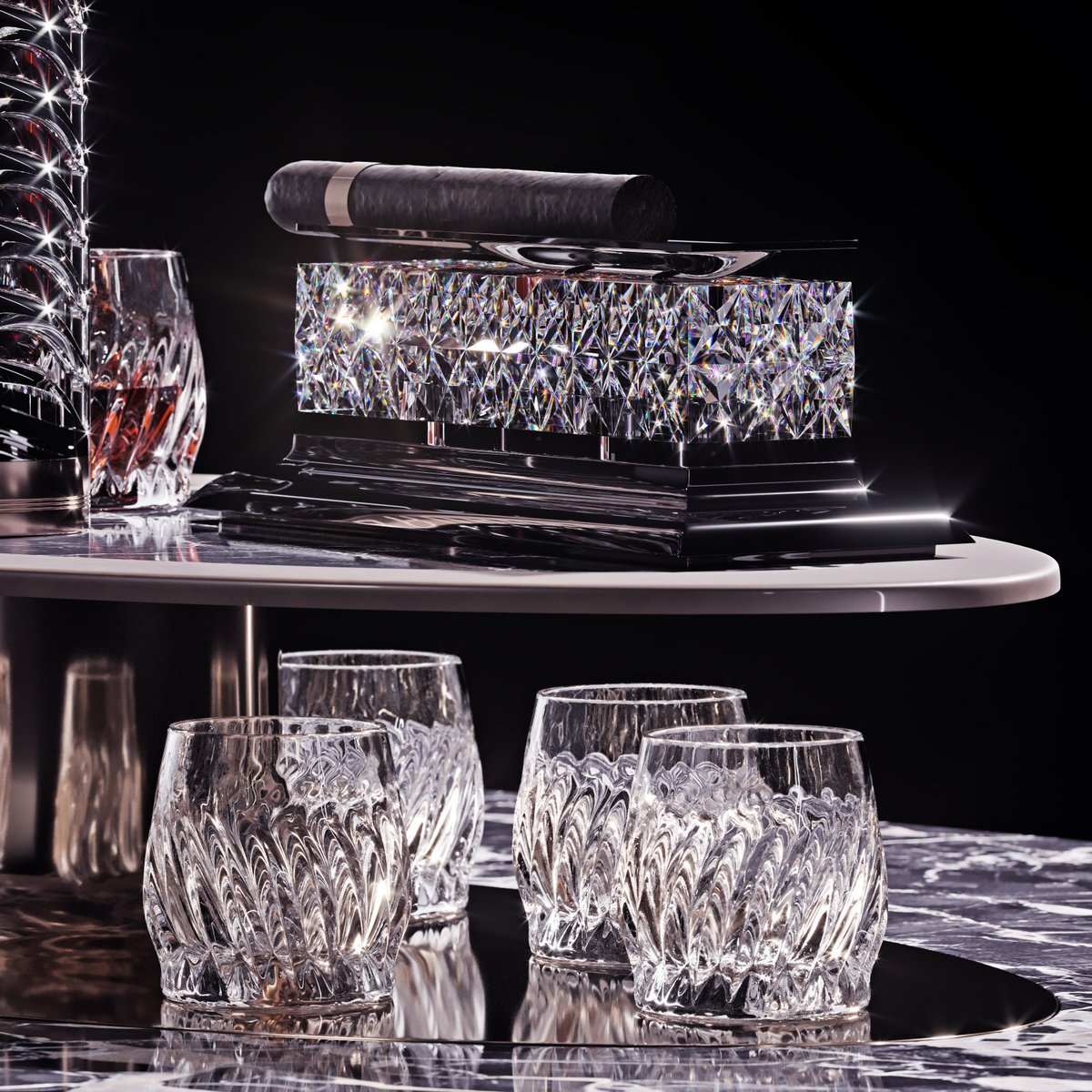 maisonvenkov's tweet image. Ashtray III. concept, in crystal glass and metal execution. #ashtray #smoke #ashtraydesign #luxurydesign #highendproduct #luxurylifestyle #highenddesigner #interiordecor #homedecor #hospitality