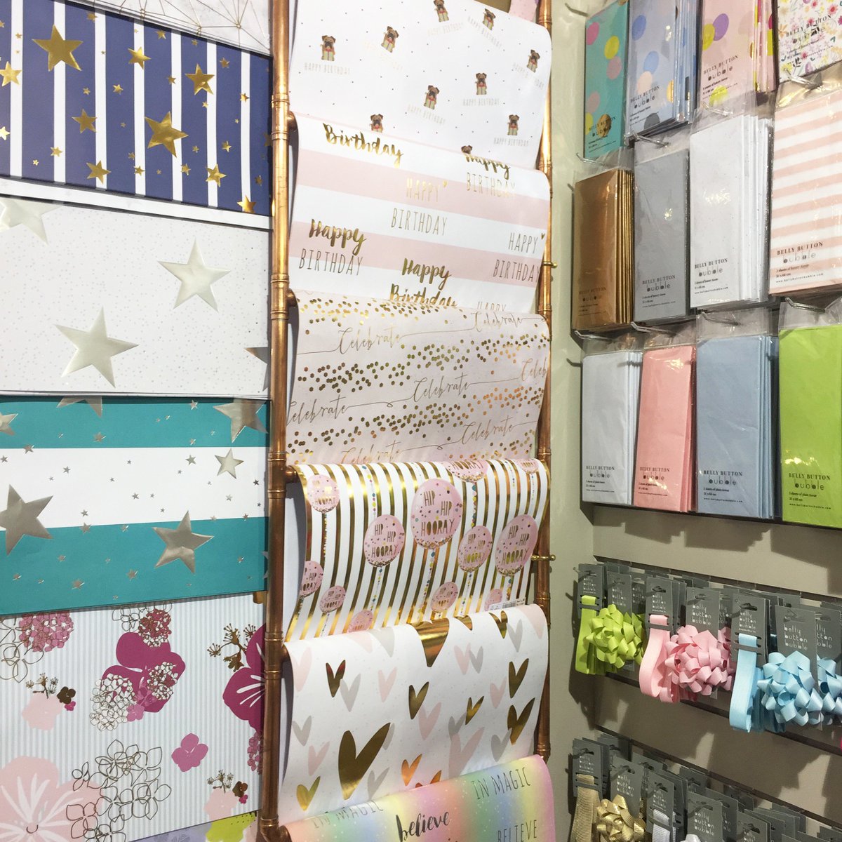 Belly_b_designs's tweet photo. Day two 'covered' at Top Drawer on stand X53! Final day tomorrow to 'wrap' up what's been our biggest show, so come and say hello ☺️  #DefineYourStory #TopDrawerSS18 #BellyButtonBubble #Giftwrap #Flatwrap https://t.co/XlFA4jzbKp