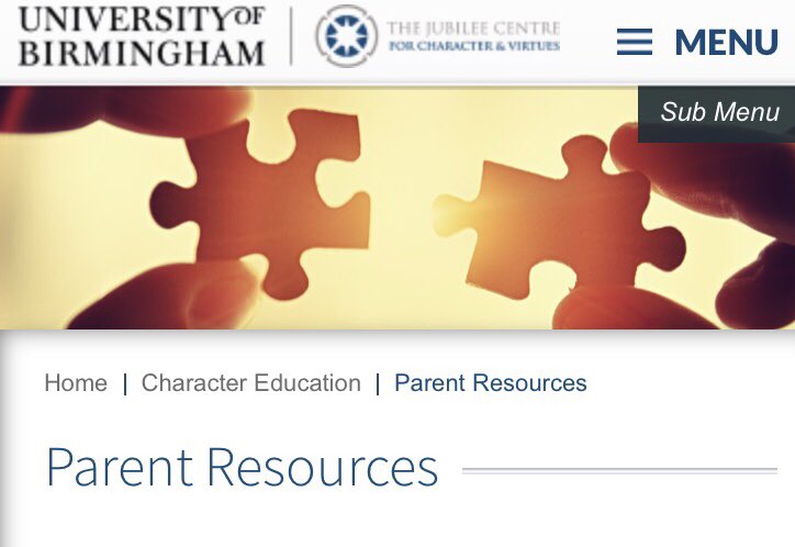 Introducing our new #charactereducation Parent Resources page. This is a growing portal and will be added to over the coming months. Join the debate using #virtuousreading jubileecentre.ac.uk/1764/character…