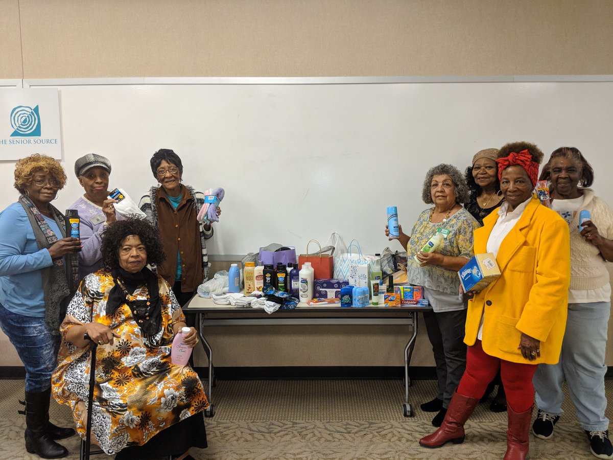 _DallasSCP's tweet photo. Dallas #SeniorCompanion volunteers honor #MLKDay by donating personal care items to nursing home residents. #GetThingsDone https://t.co/dNenrsIoAR