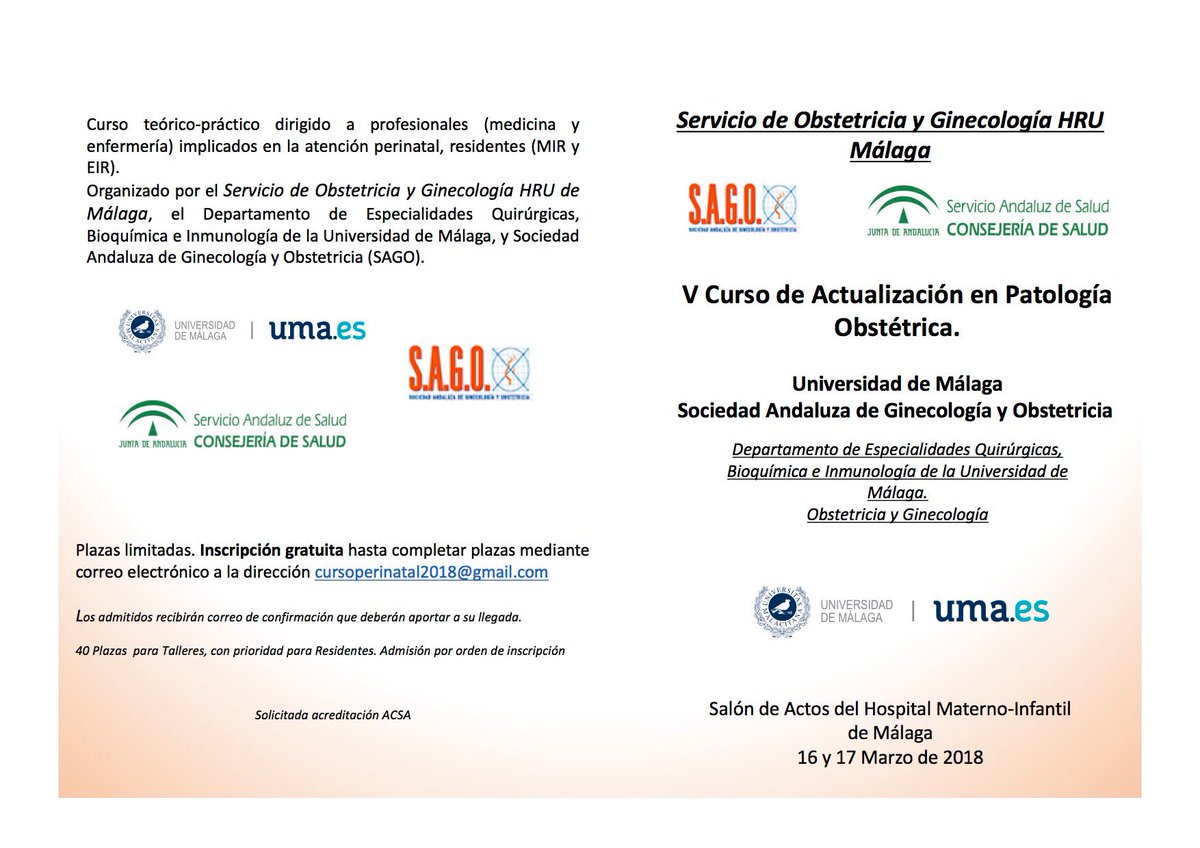 egonzalezmesa's tweet photo. #cursoperinatal_MALAGA2018 https://t.co/XSMIzVLSAb