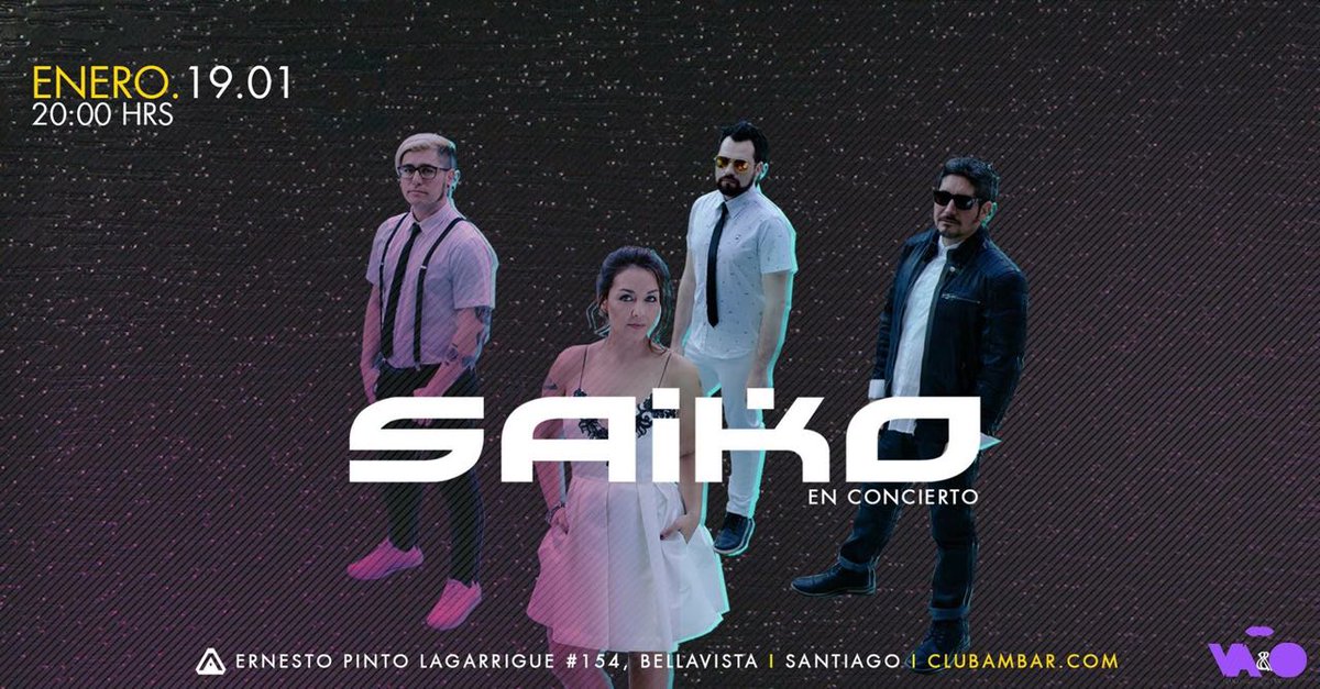 Saiko se presenta en vivo en Club Ámbar. Conoce todos los detalles en la siguiente nota  #CHVMúsica ▶ ow.ly/TiE430hN0qk