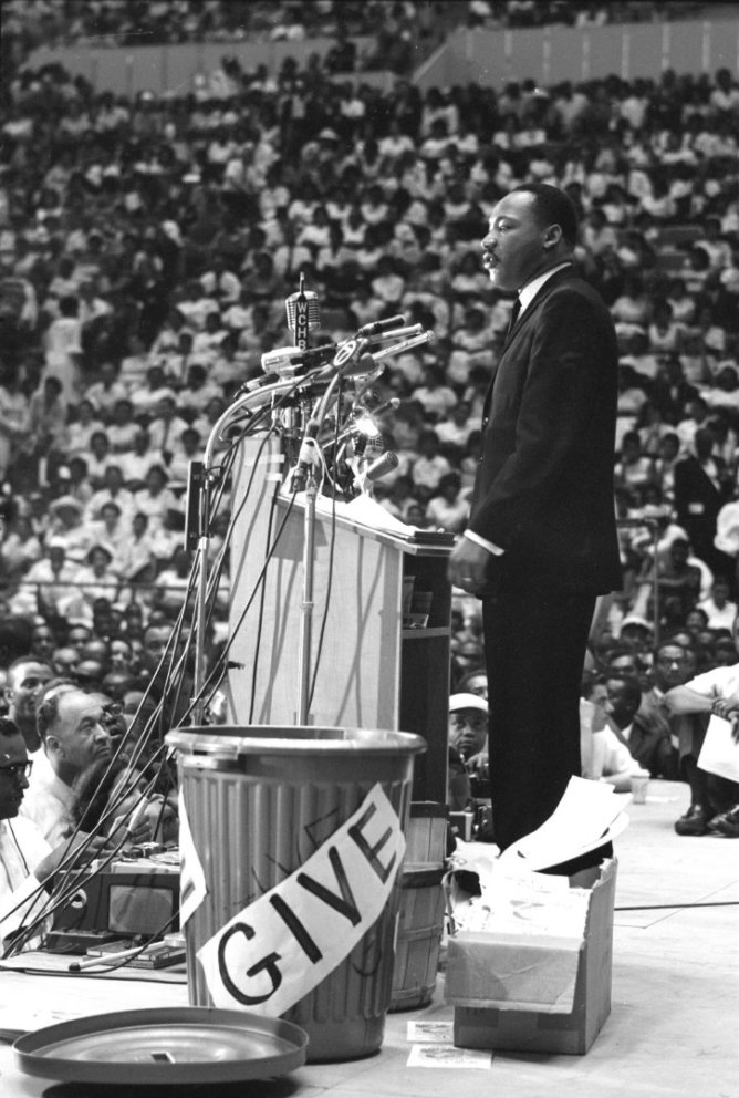 HarlemTechFund's tweet photo. "True peace is not merely the absence of tension: it is the presence of justice." Powerful words by Martin Luther King Jr. Photo by Francis Miller. #MLKDay #MLKJr #peace #justice https://t.co/I5UwBwFIXp