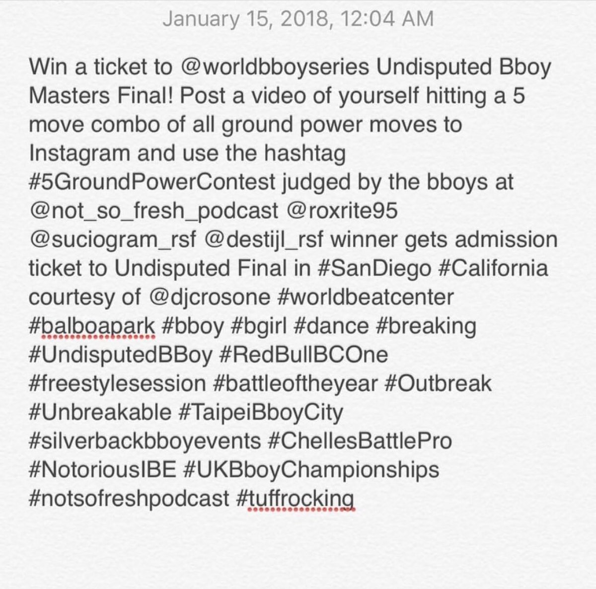NotSoFreshPod's tweet image. Want to win a ticket to @WorldBBoySeries undisputed? Just follow these rules! #hiphop #tuffrocking #notsofresh #bboy #bgirl @TuffRocking