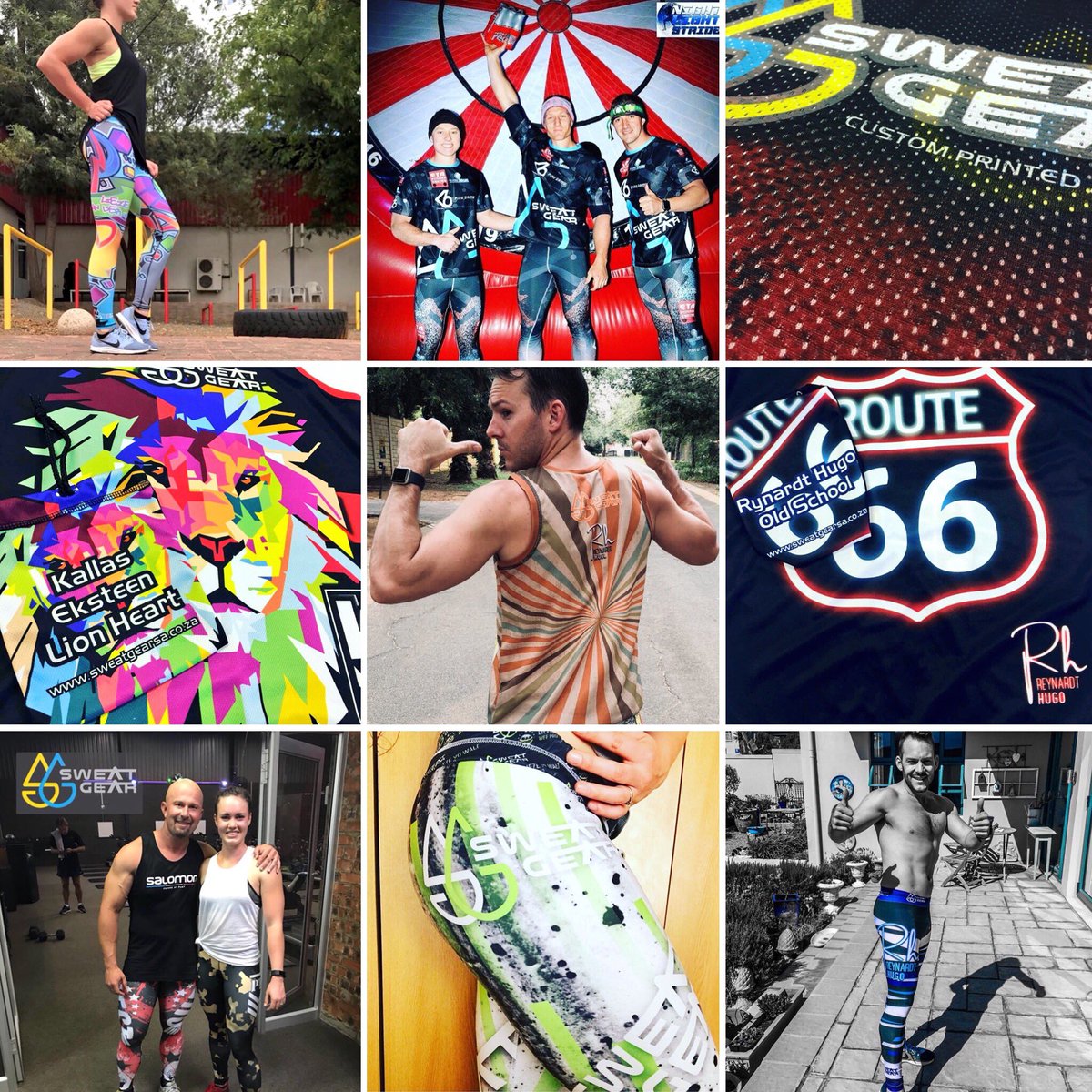 sweat_gearsa's tweet photo. Time to #GetTight and #SweatItOut💦 with the @sweat_gearsa ambassadors @ReynardtHugo @liezevdwalt @KallasEksteen #custom #activewear #BornInBloem @VerticalSigns @Ciela_Steenberg @jakopienaar @JDFerreira82 https://t.co/UmKK3Dqvz7