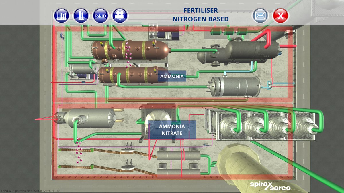 Nutshell3D's tweet image. Screenshots from our recent Interactive Chemical Plant Map for @spirax_sarco. Featuring site units, equipment models, camera pans and documentation for an in-depth plant visualisation. 
Developed using Blender and @unity3d, it is the latest in our series of cutting edge 3D maps.