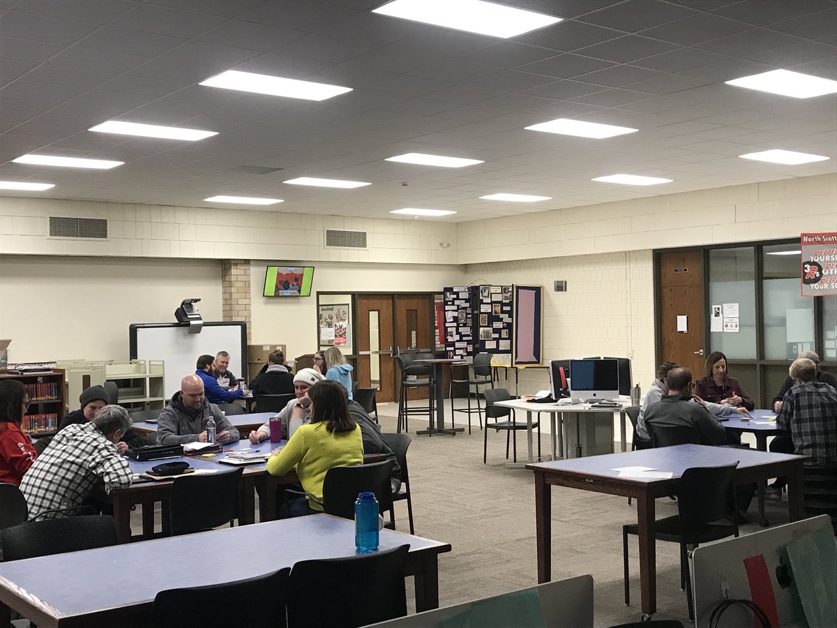 mrspaysen's tweet photo. #LancerPD a staff that plays together stays together! #growingculture #buildingrelationships @nsjhlancers https://t.co/uCGHjSFnZ0
