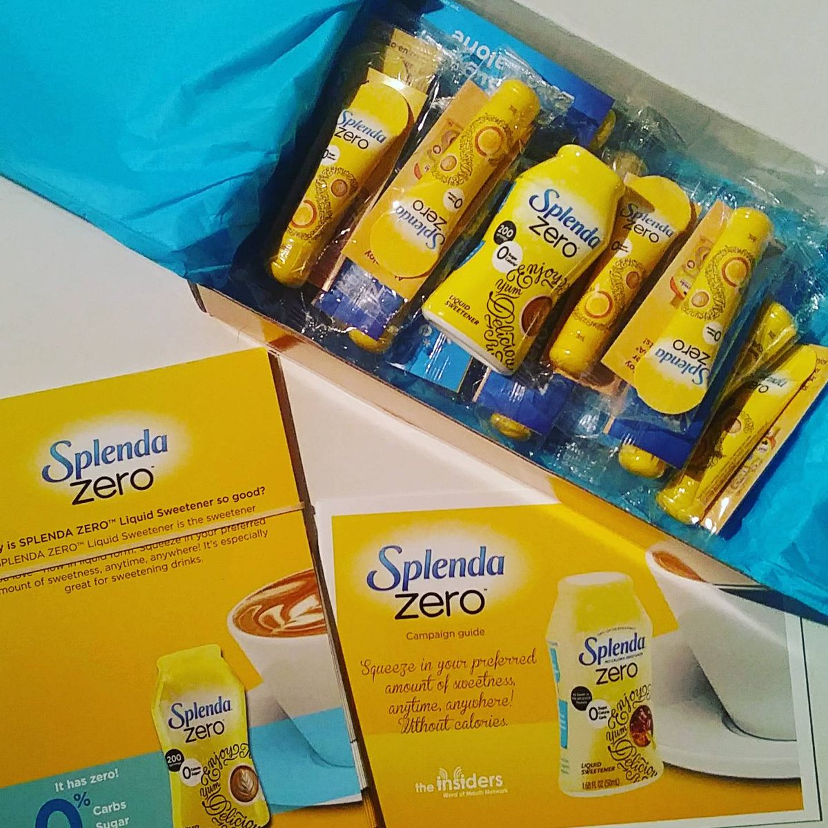 SavvyComper's tweet photo. Super excited about the Insiders product tasting campaign. Liquid sweetener by Splenda Zero sounds great! Plenty of samples to share with others too 😁 #theinsiders #splenda #splendazero #liquidsweetener #splendaliquidsweetener #producttest #producttesting #free #gotitfree https://t.co/r25VXX2Eqn