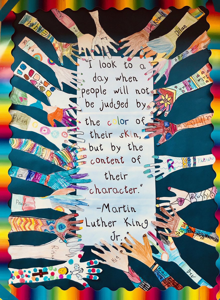A beautiful tribute to #MartinLutherKingJr by the kids in my son’s class - his powerful words will always live on and transcend generations!