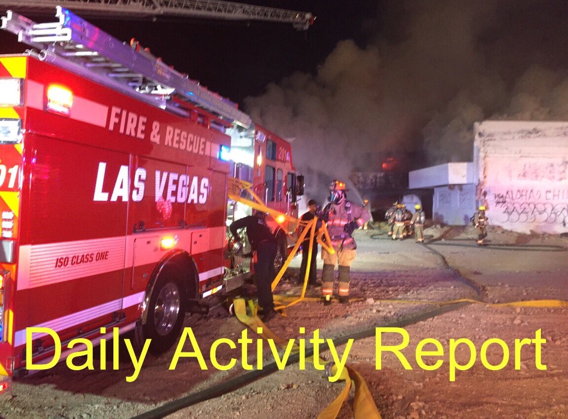 @lasvegasfd daily activity report for sunday a-platoon now 
