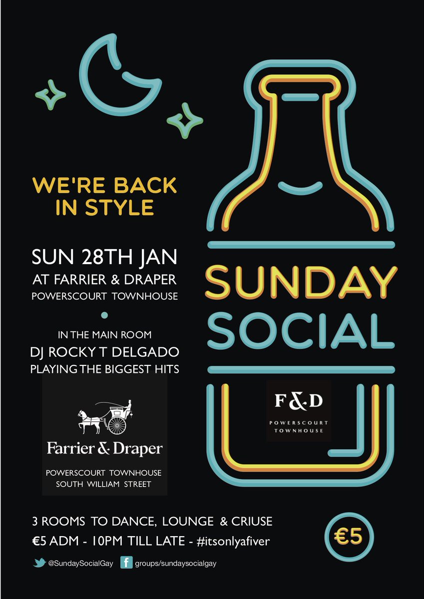 Sundaysocialgay's tweet photo. Giddy with excitement to be moving to @farrierdraper . Starts Sunday 18th Jan. https://t.co/D03bIEZTln