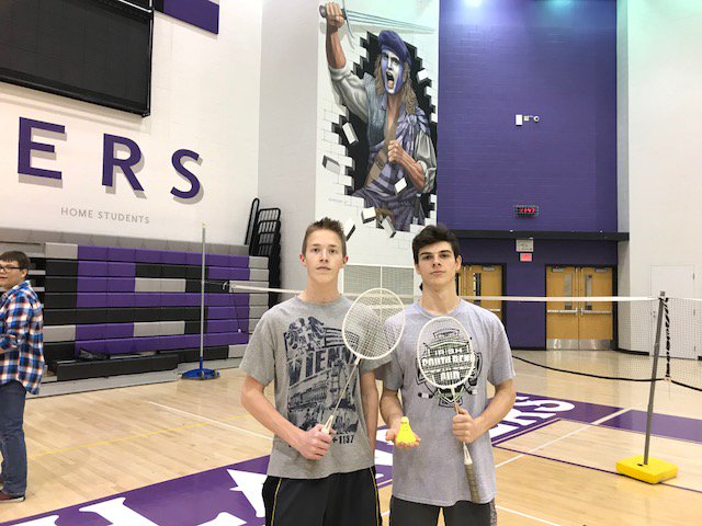 PE_BHS's tweet photo. Badminton doubles champs from Period 4 &amp; 5.  Both teams survived 16 team double elimination!  Individual champ Period 5, survived 32 person double elimination! https://t.co/8KFWL4Cg1q