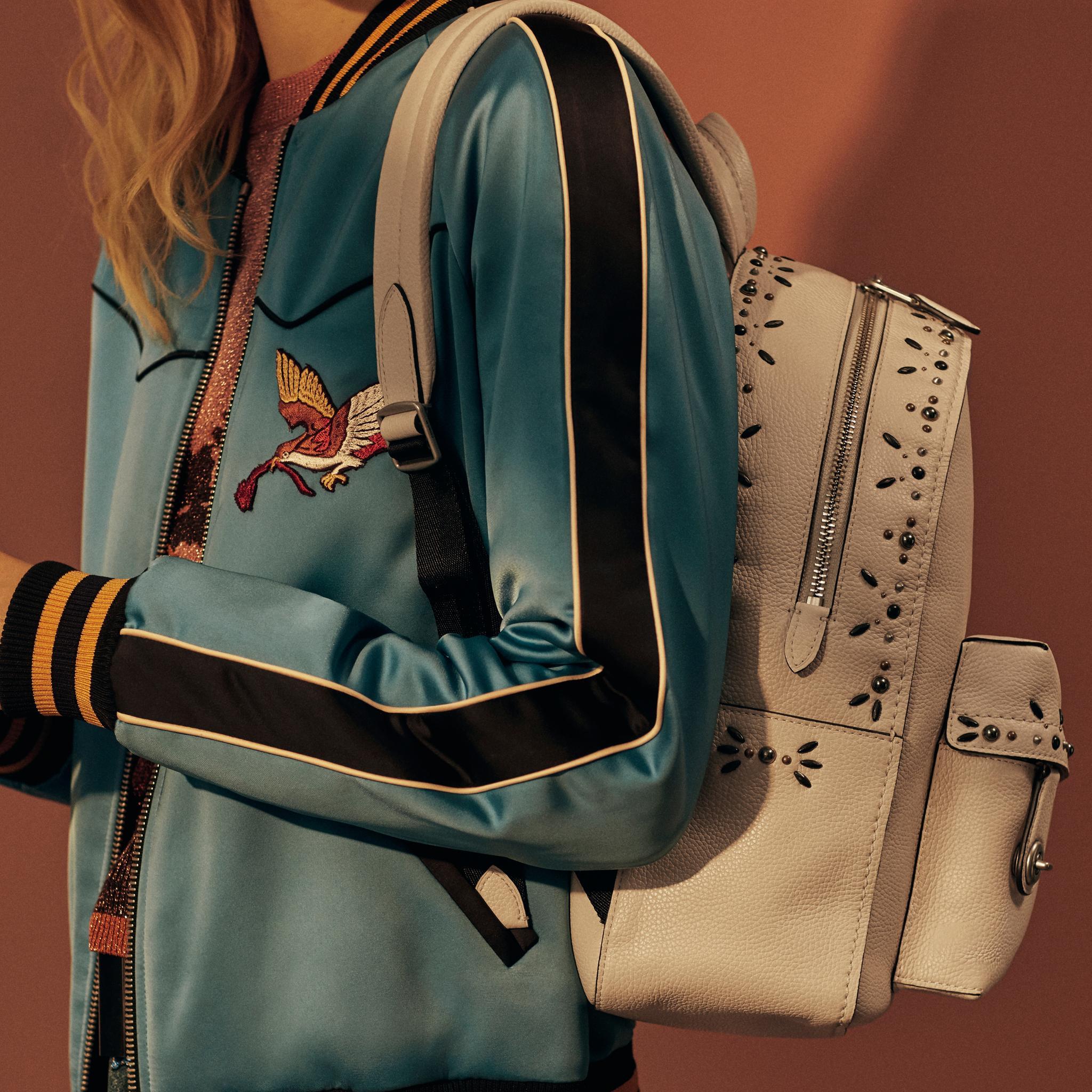 coach campus backpack with rivets