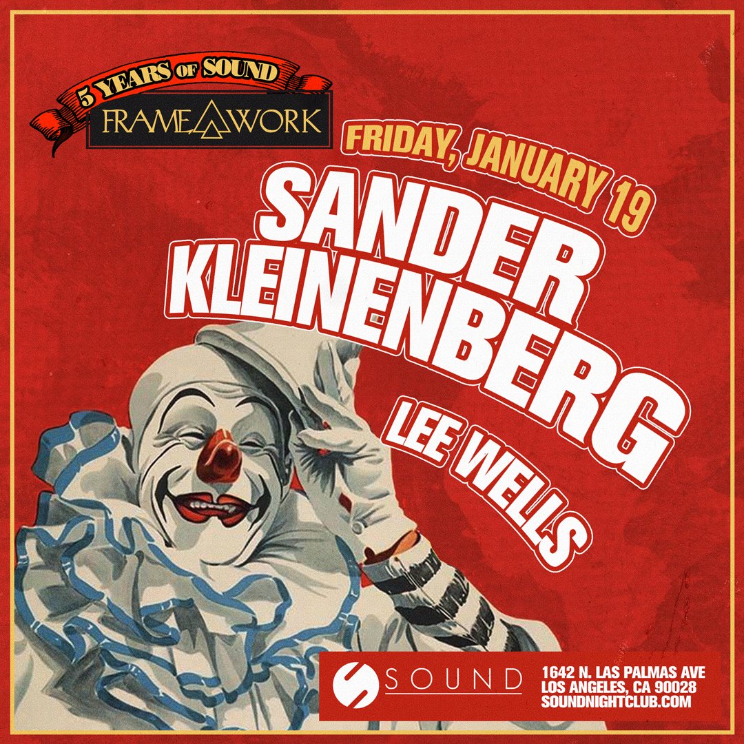 thisisframework's tweet photo. Friday, January 19th - @kleinenberg @LeeWellsMusic - #5YearsofSound - Tickets and Info: https://t.co/HzZmhU76ZP https://t.co/sk248J6dGA