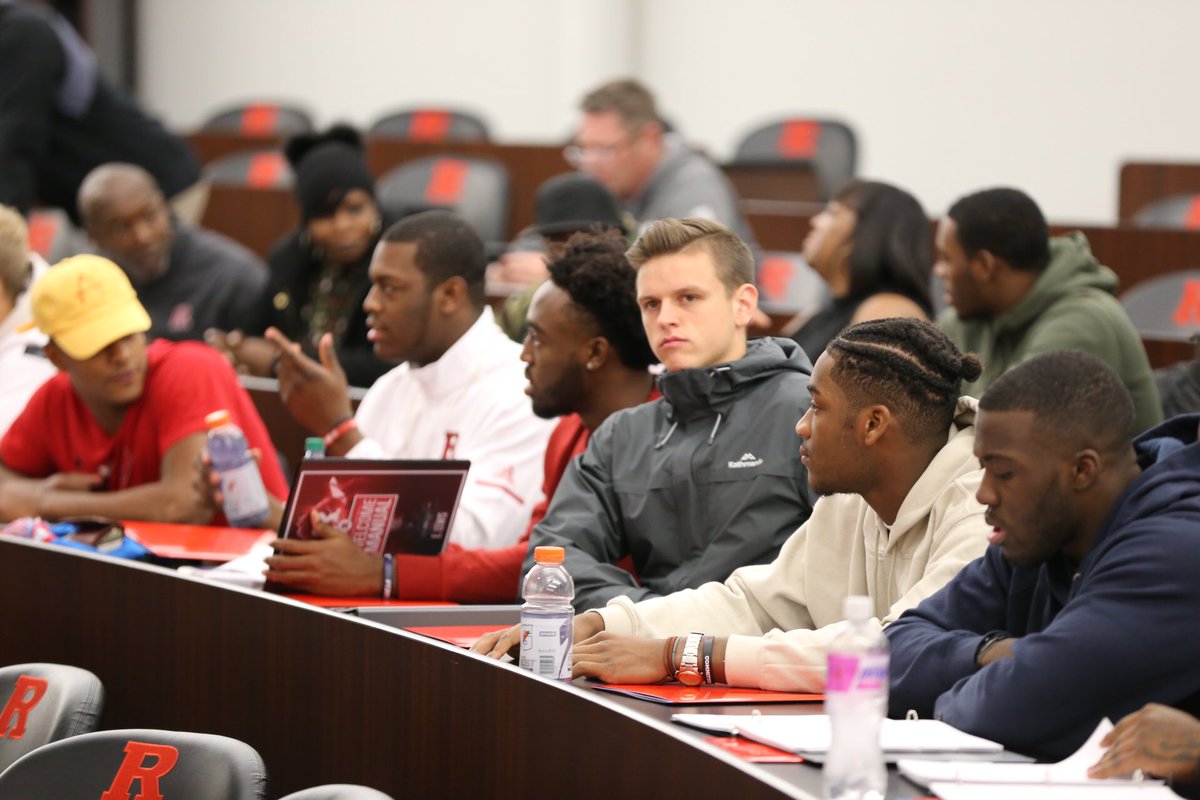 RFootball's tweet photo. Some new familiar faces are in the building today! #RUKN18HTED🛡⚔️ https://t.co/FtFPJDui7X