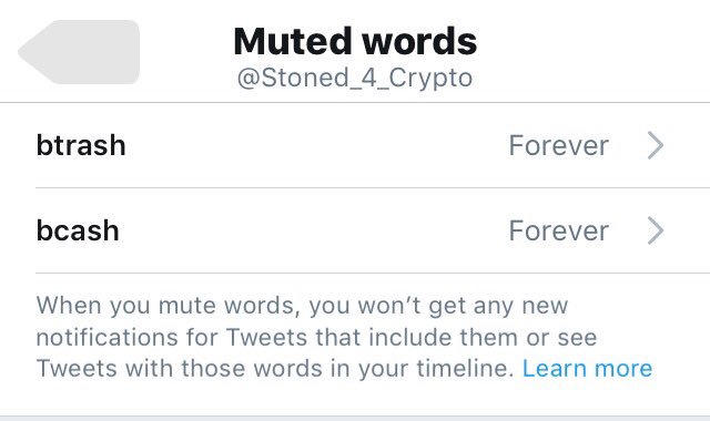 Stoned_4_Crypto's tweet photo. Muting will remove the rants from core supporters #BCH https://t.co/RHpzr81GdT